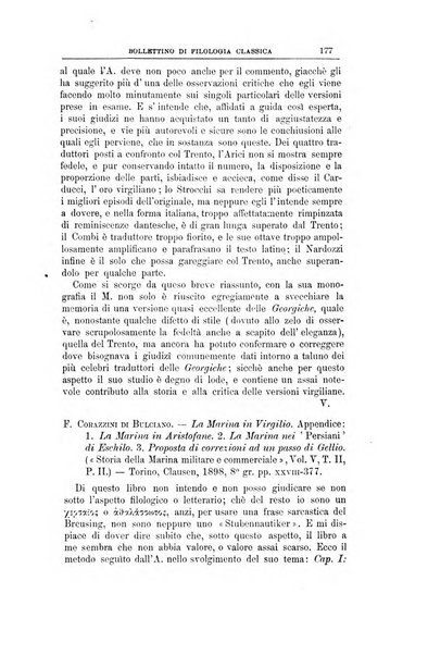 Bollettino di filologia classica