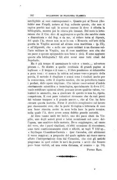 Bollettino di filologia classica