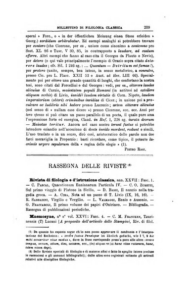 Bollettino di filologia classica