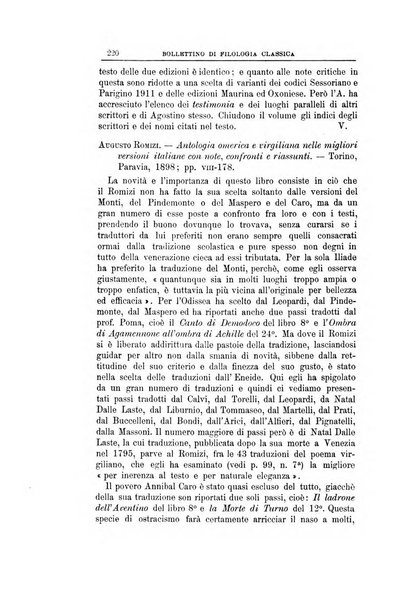 Bollettino di filologia classica