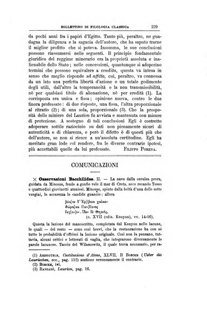 Bollettino di filologia classica