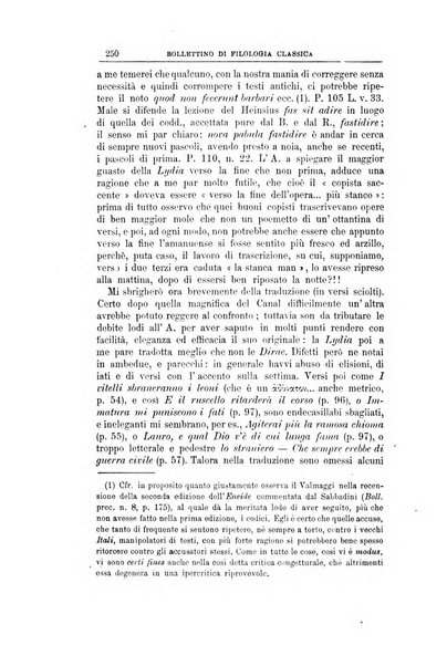 Bollettino di filologia classica