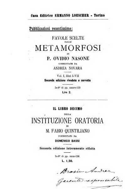 Bollettino di filologia classica