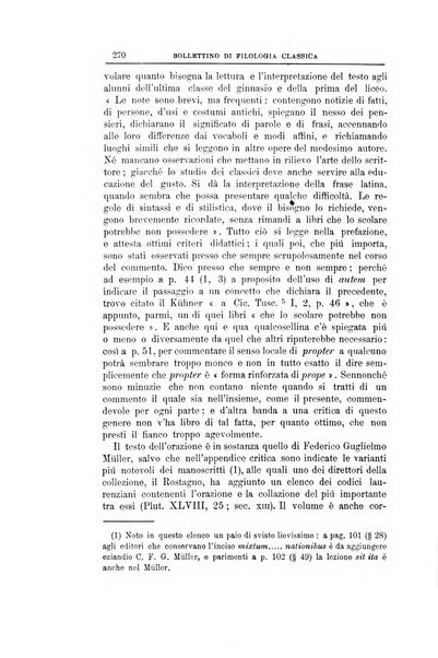 Bollettino di filologia classica