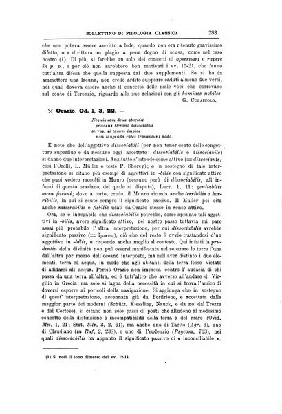 Bollettino di filologia classica