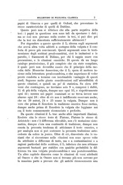 Bollettino di filologia classica