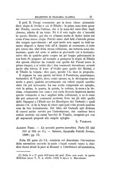 Bollettino di filologia classica