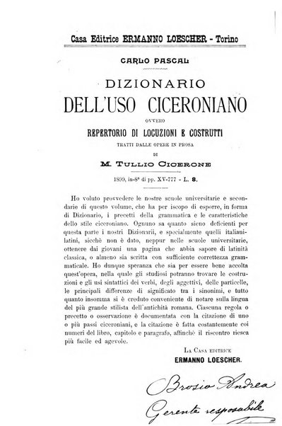 Bollettino di filologia classica