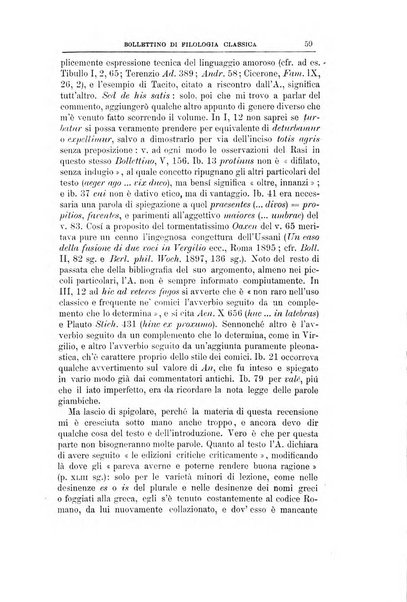 Bollettino di filologia classica