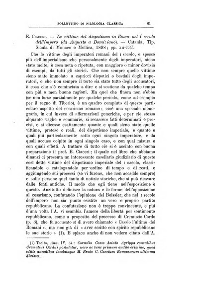 Bollettino di filologia classica