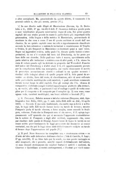 Bollettino di filologia classica