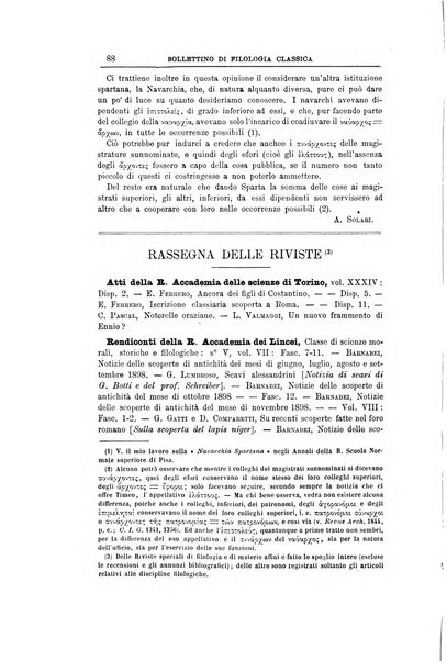 Bollettino di filologia classica