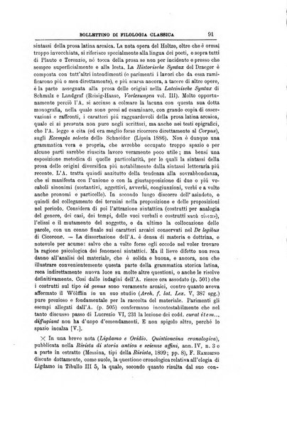 Bollettino di filologia classica