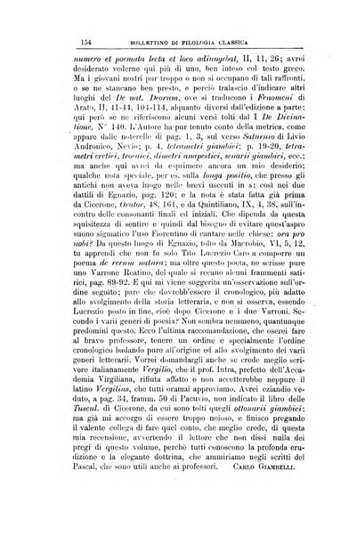 Bollettino di filologia classica