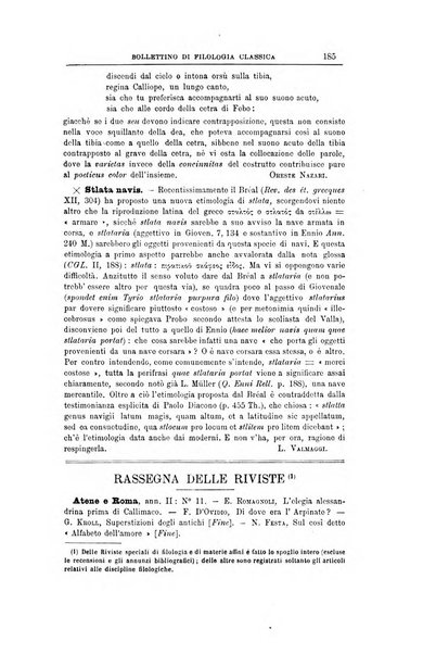 Bollettino di filologia classica