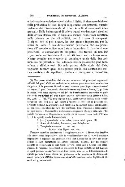 Bollettino di filologia classica