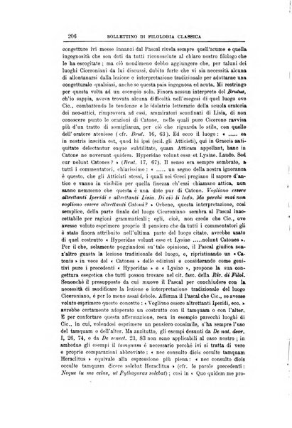 Bollettino di filologia classica