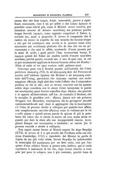 Bollettino di filologia classica