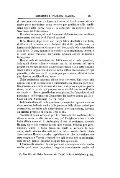 Bollettino di filologia classica