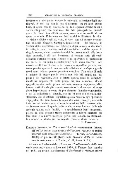 Bollettino di filologia classica