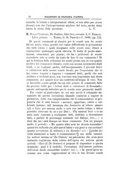 Bollettino di filologia classica