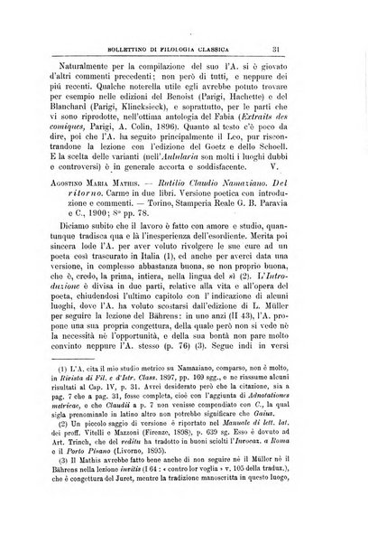 Bollettino di filologia classica