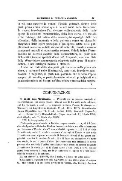 Bollettino di filologia classica