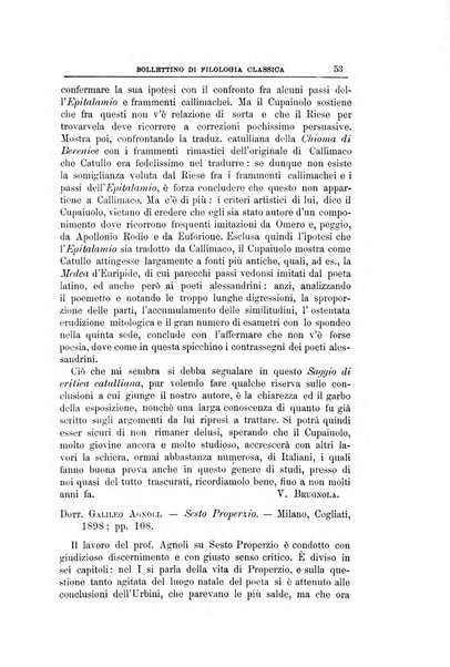 Bollettino di filologia classica