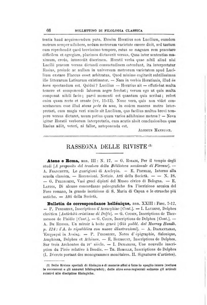 Bollettino di filologia classica