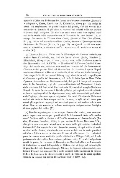 Bollettino di filologia classica