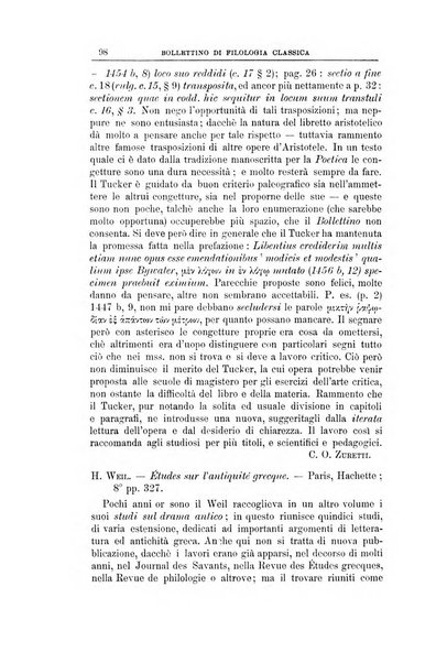 Bollettino di filologia classica