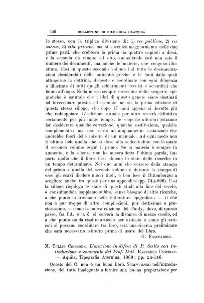 Bollettino di filologia classica