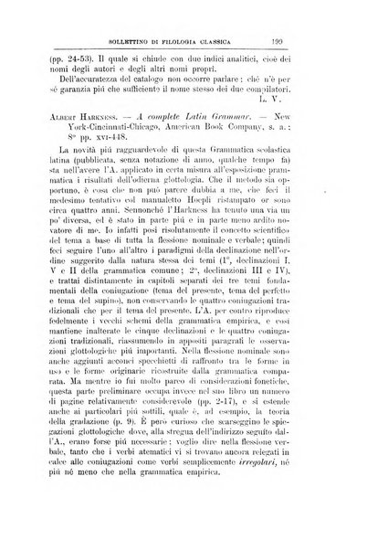 Bollettino di filologia classica