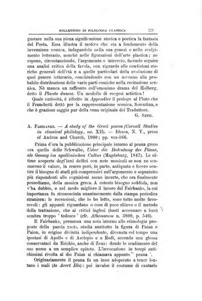 Bollettino di filologia classica