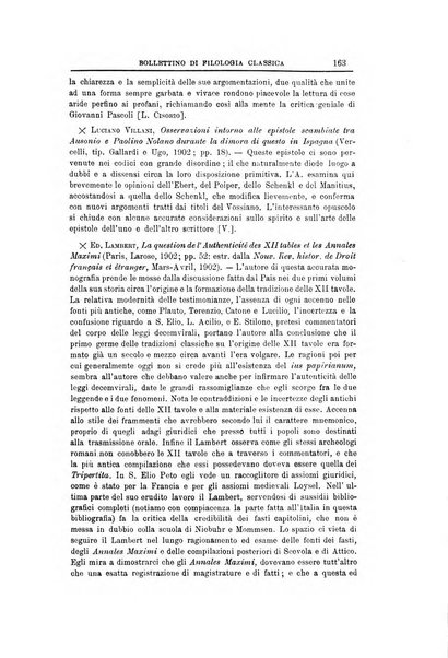 Bollettino di filologia classica