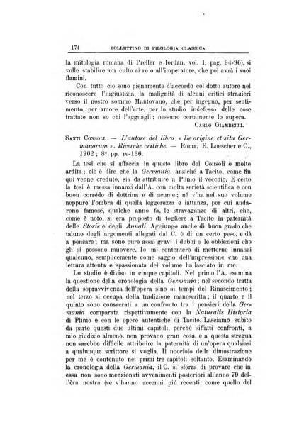 Bollettino di filologia classica