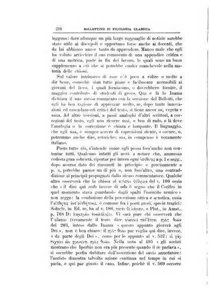 Bollettino di filologia classica