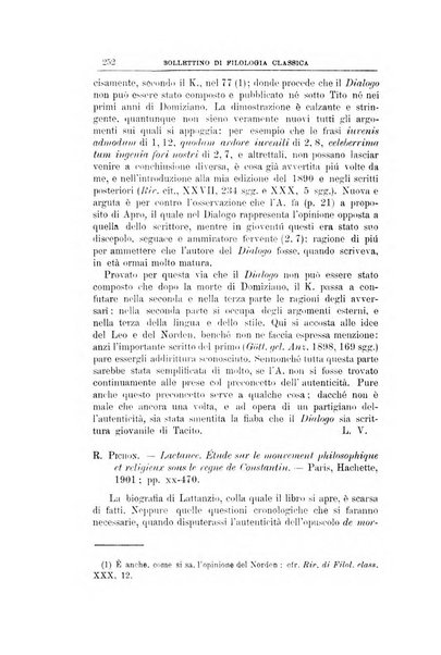 Bollettino di filologia classica