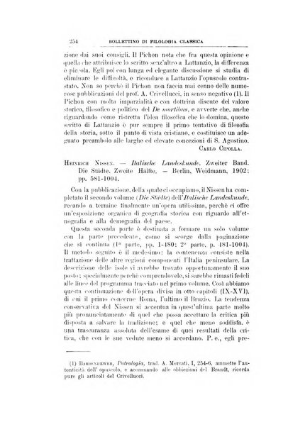 Bollettino di filologia classica