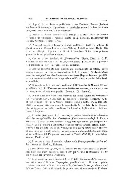 Bollettino di filologia classica