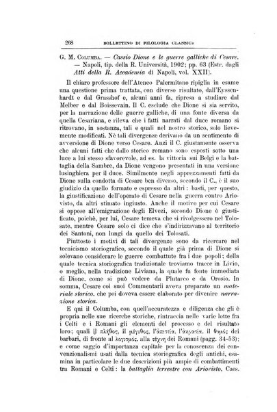 Bollettino di filologia classica