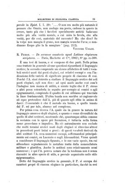 Bollettino di filologia classica