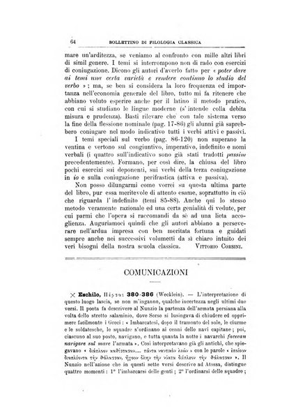 Bollettino di filologia classica