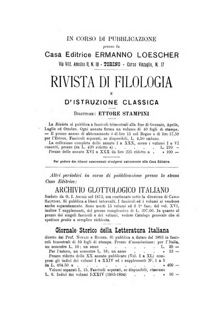 Bollettino di filologia classica