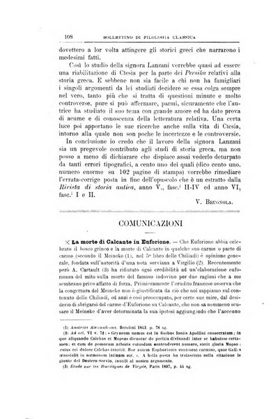 Bollettino di filologia classica