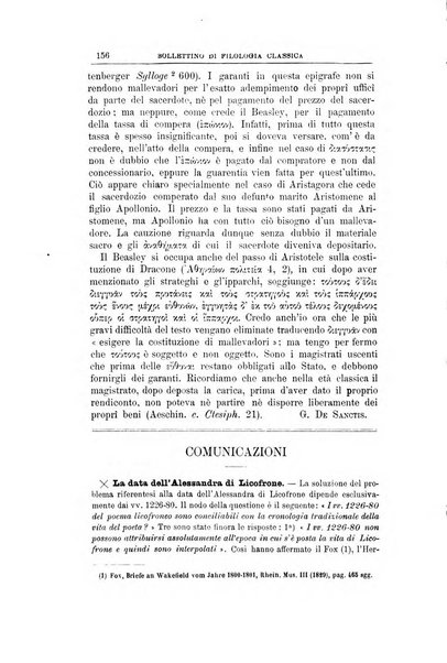 Bollettino di filologia classica