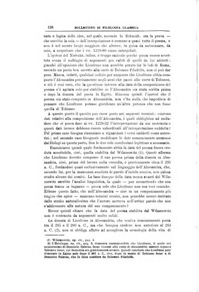 Bollettino di filologia classica