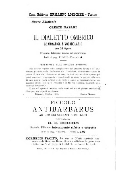 Bollettino di filologia classica