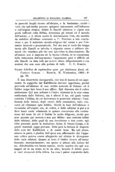 Bollettino di filologia classica