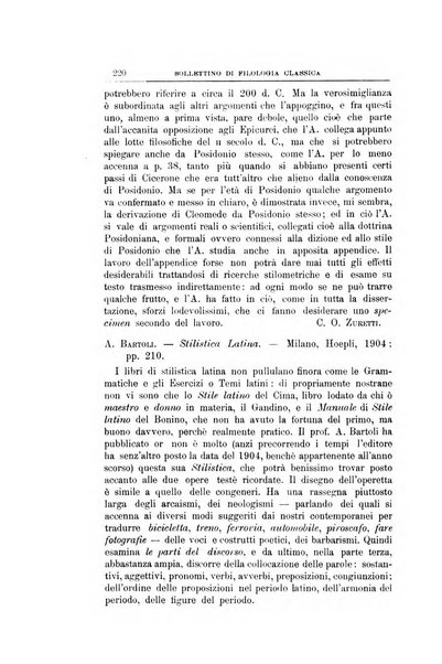 Bollettino di filologia classica